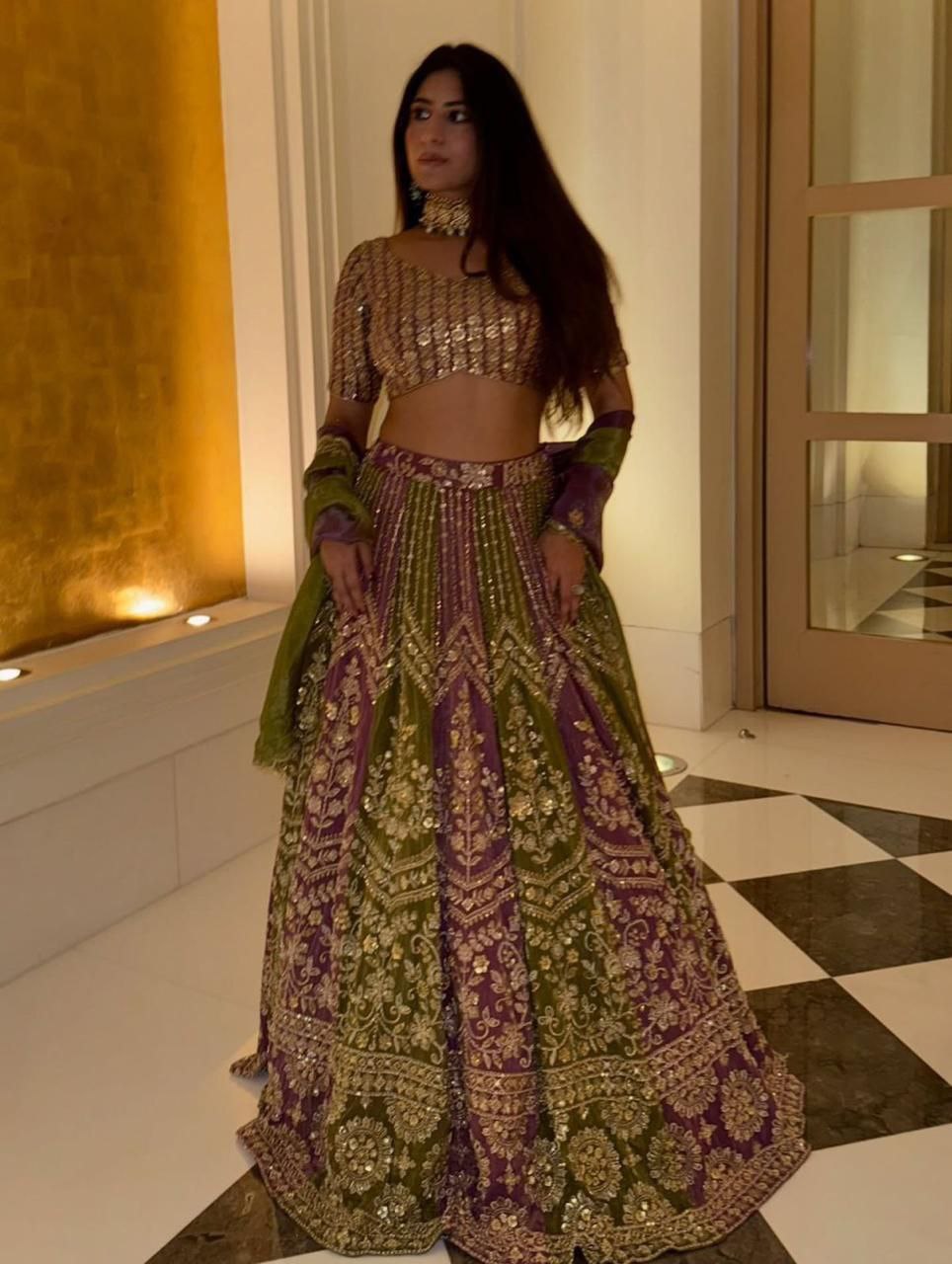 Faux Georgette Lehenga Choli with Dupatta – Thread Sequin Work