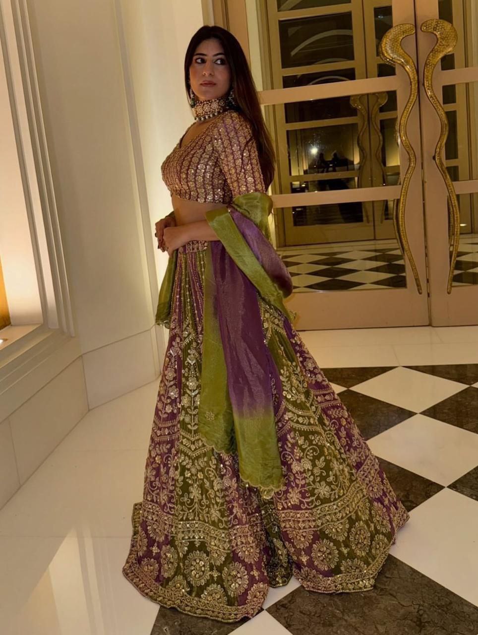 Faux Georgette Lehenga Choli with Dupatta – Thread Sequin Work