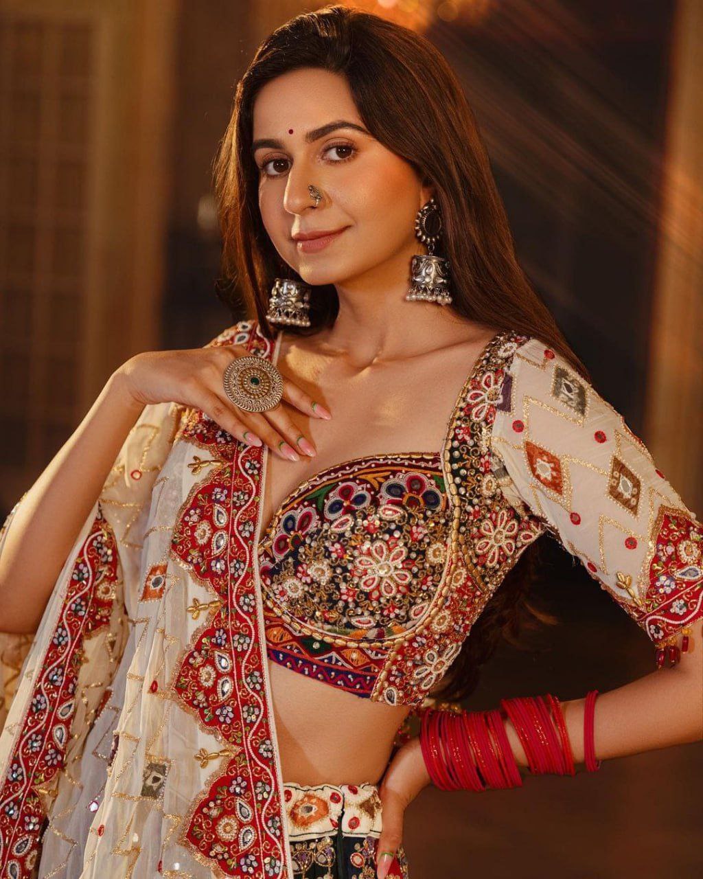 Premium Heavy Reyon Cotton Stitched Lehenga with Fancy Digital Print & Dupatta