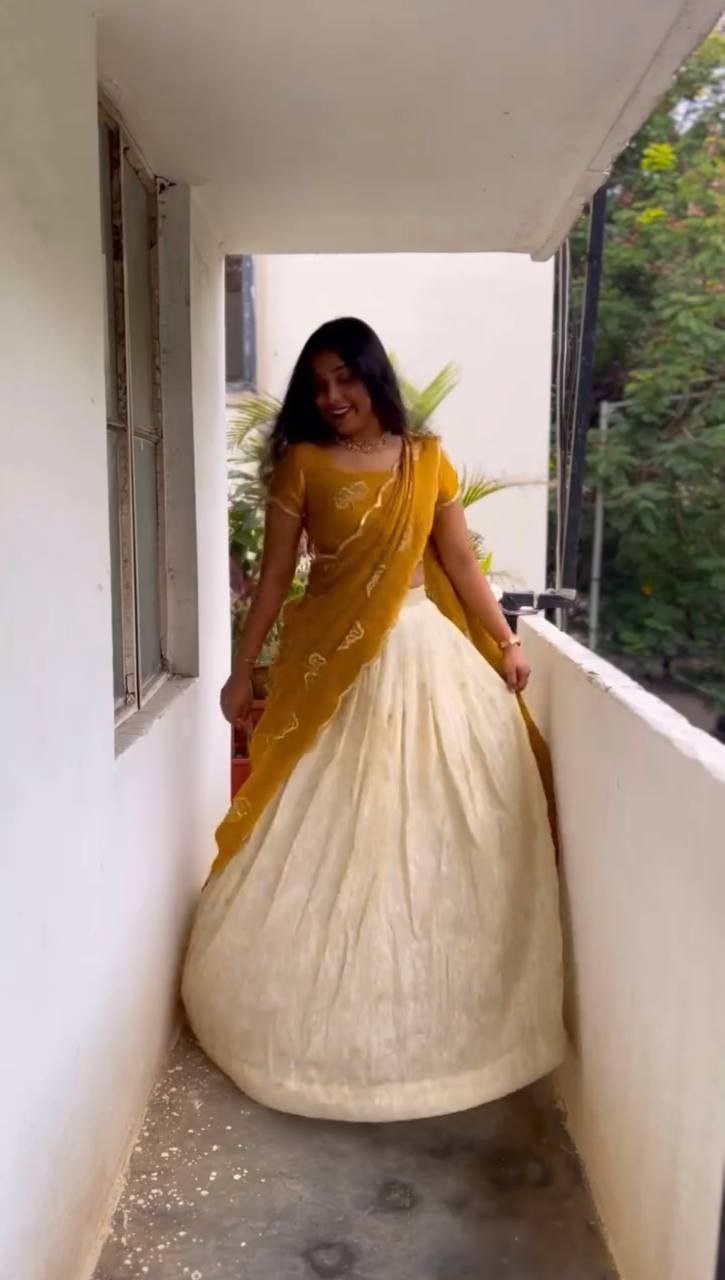 Premium Viscose Silk Lehenga Choli with Embroidered Butterfly Work