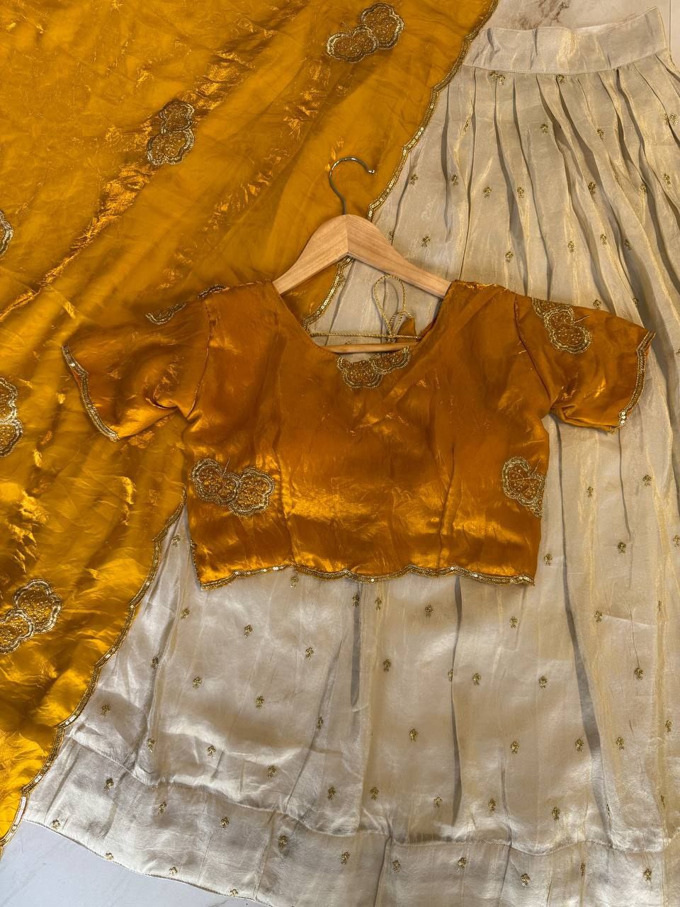 Premium Viscose Silk Lehenga Choli with Embroidered Butterfly Work