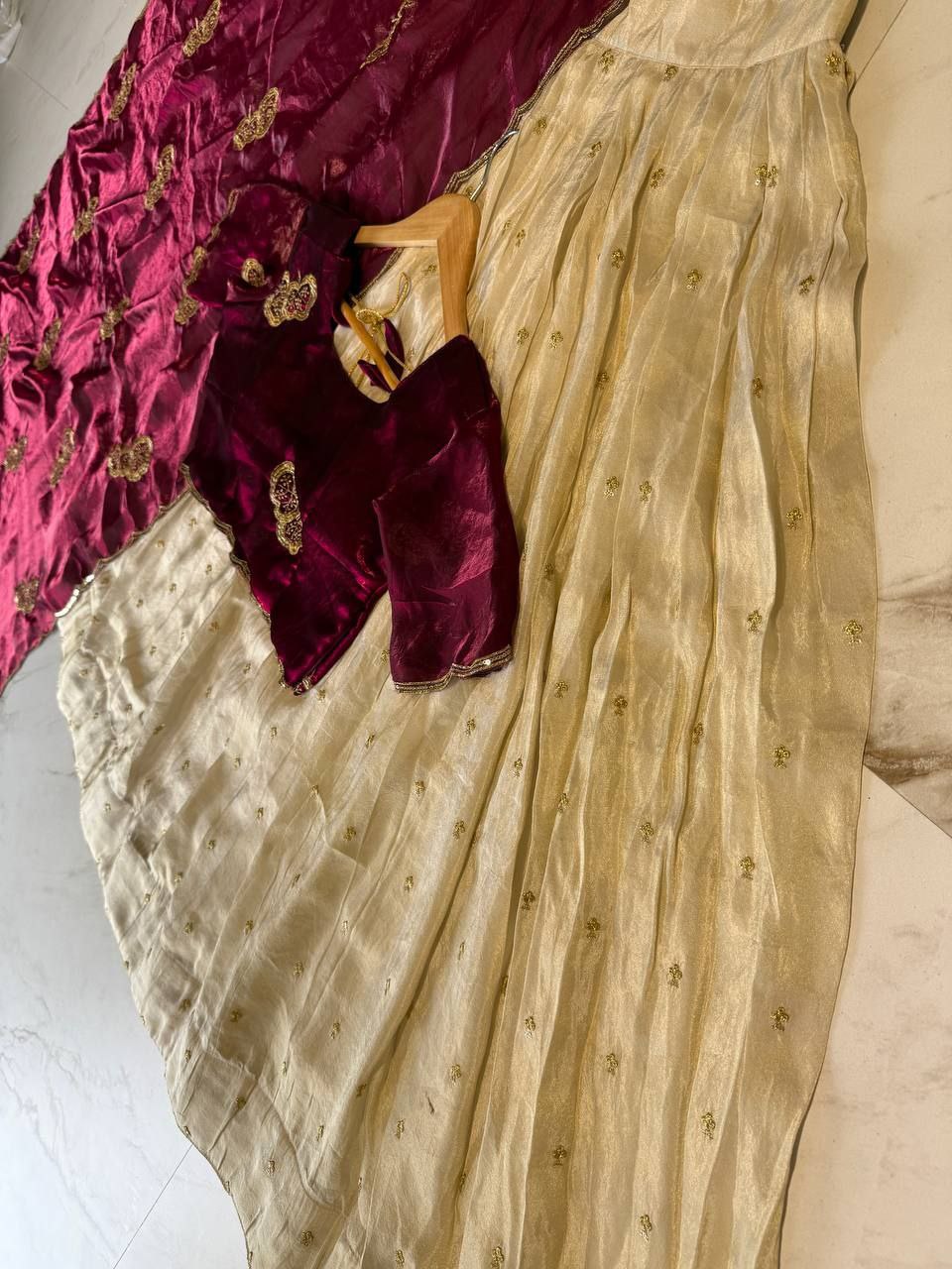 Premium Viscose Silk Lehenga Choli with Embroidered Butterfly Work