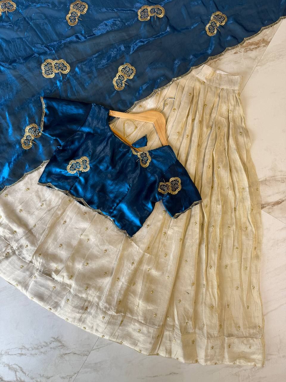 Premium Viscose Silk Lehenga Choli with Embroidered Butterfly Work