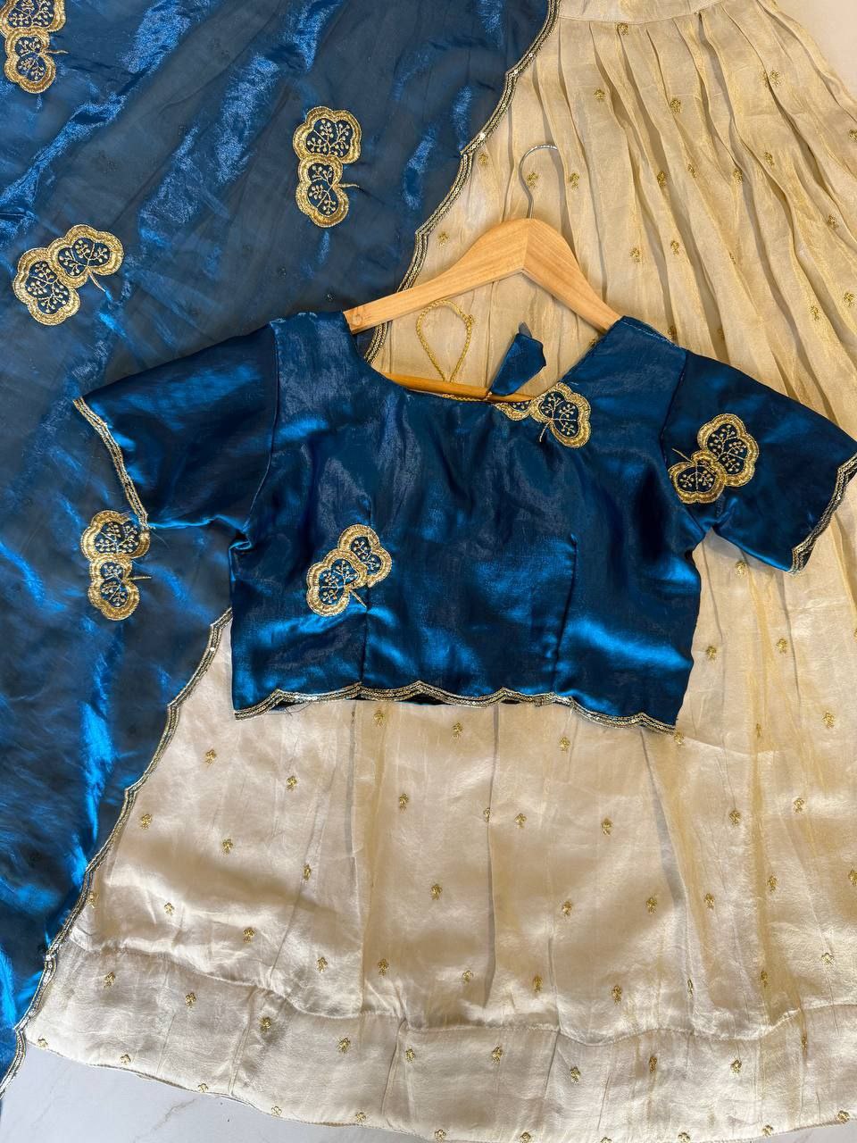 Premium Viscose Silk Lehenga Choli with Embroidered Butterfly Work