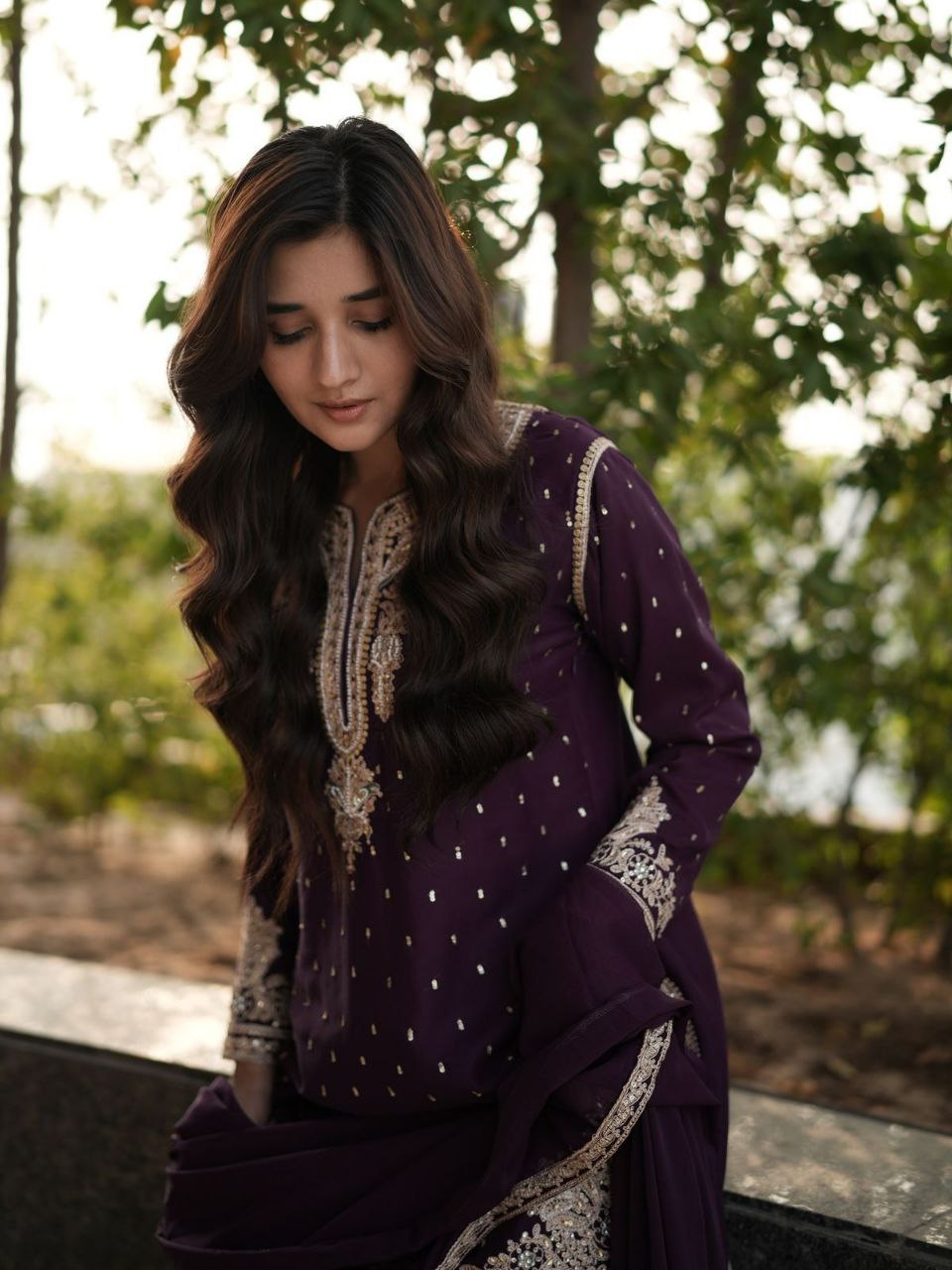 Elegant Party Wear Georgette Plazo Set with Dupatta – M to XXL