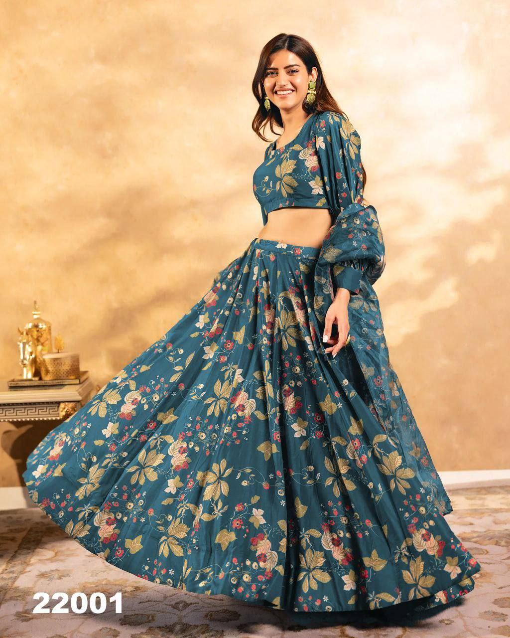 Royal Charm Airtex Chinon Silk Lehenga Set