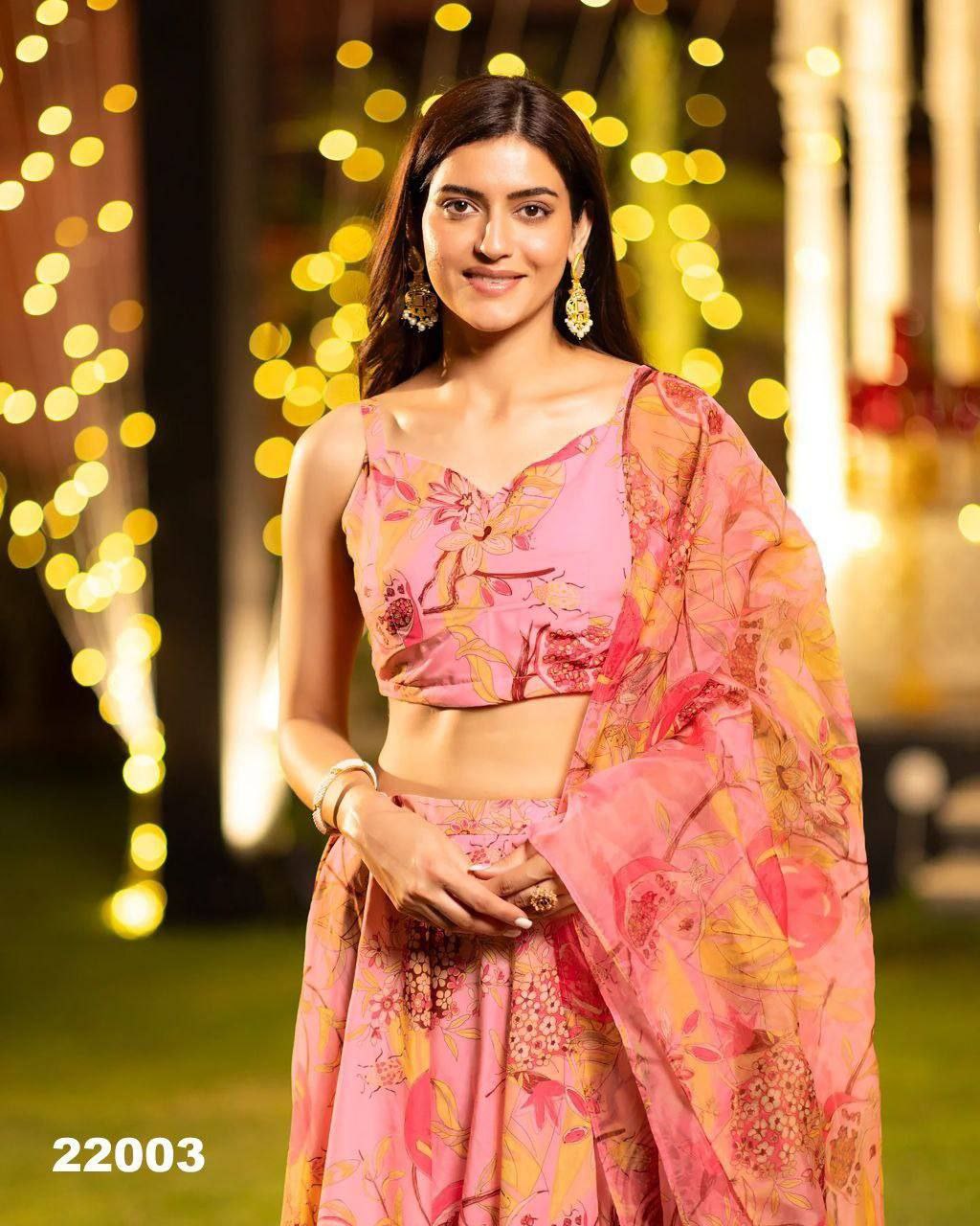Royal Charm Airtex Chinon Silk Lehenga Set