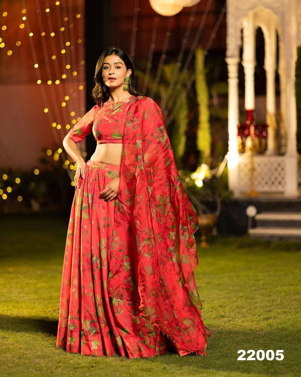 Royal Charm Airtex Chinon Silk Lehenga Set