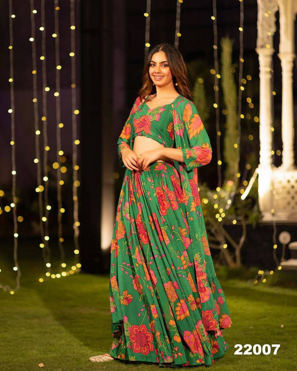 Royal Charm Airtex Chinon Silk Lehenga Set