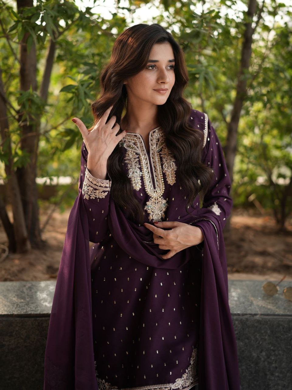 Elegant Party Wear Georgette Plazo Set with Dupatta – M to XXL