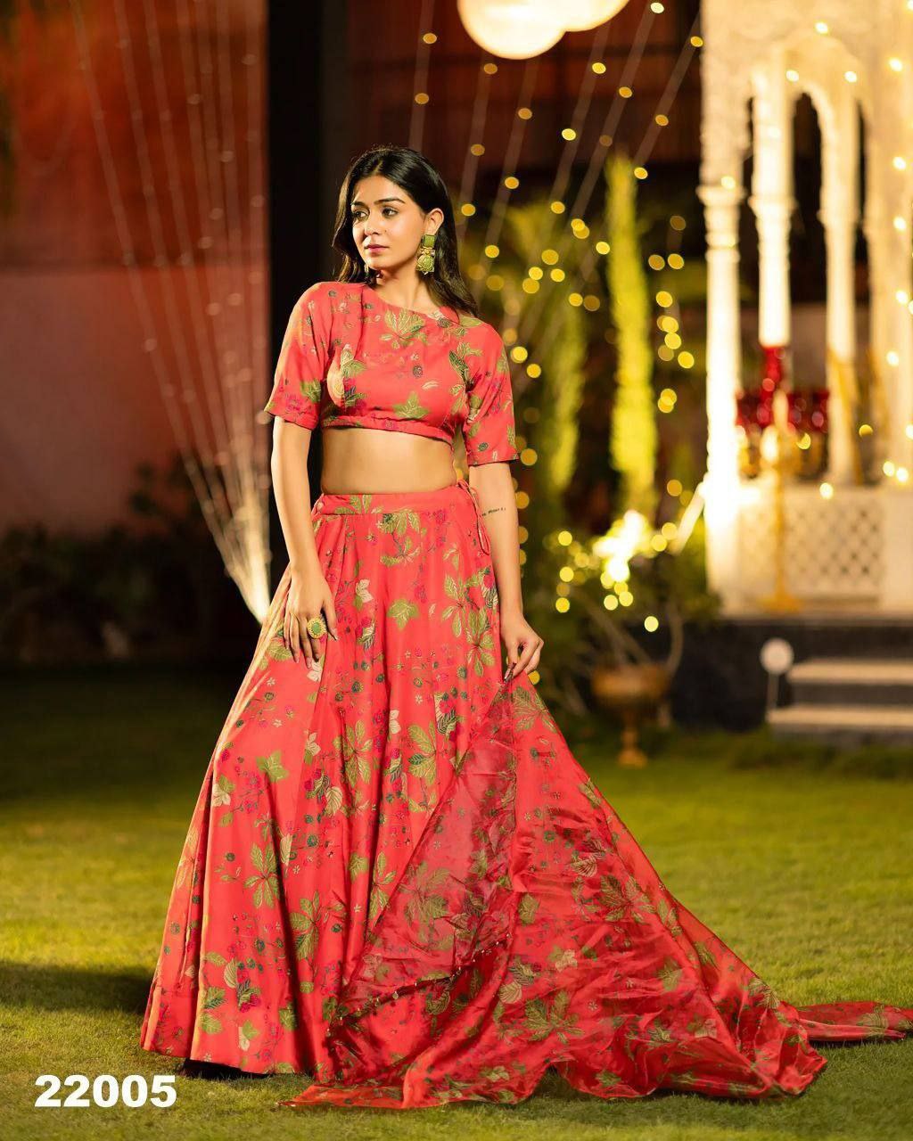 Royal Charm Airtex Chinon Silk Lehenga Set