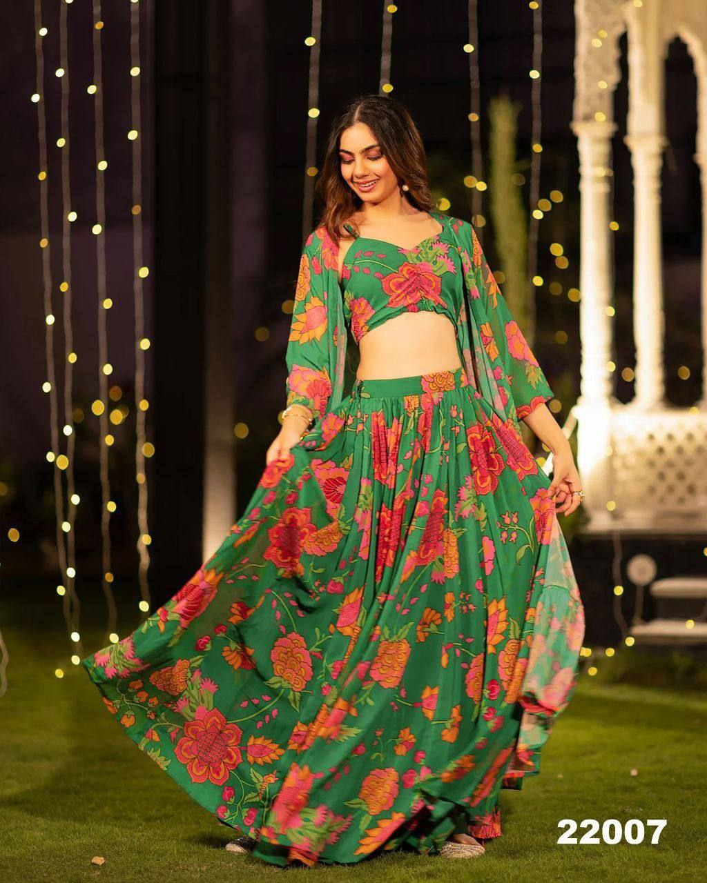 Royal Charm Airtex Chinon Silk Lehenga Set