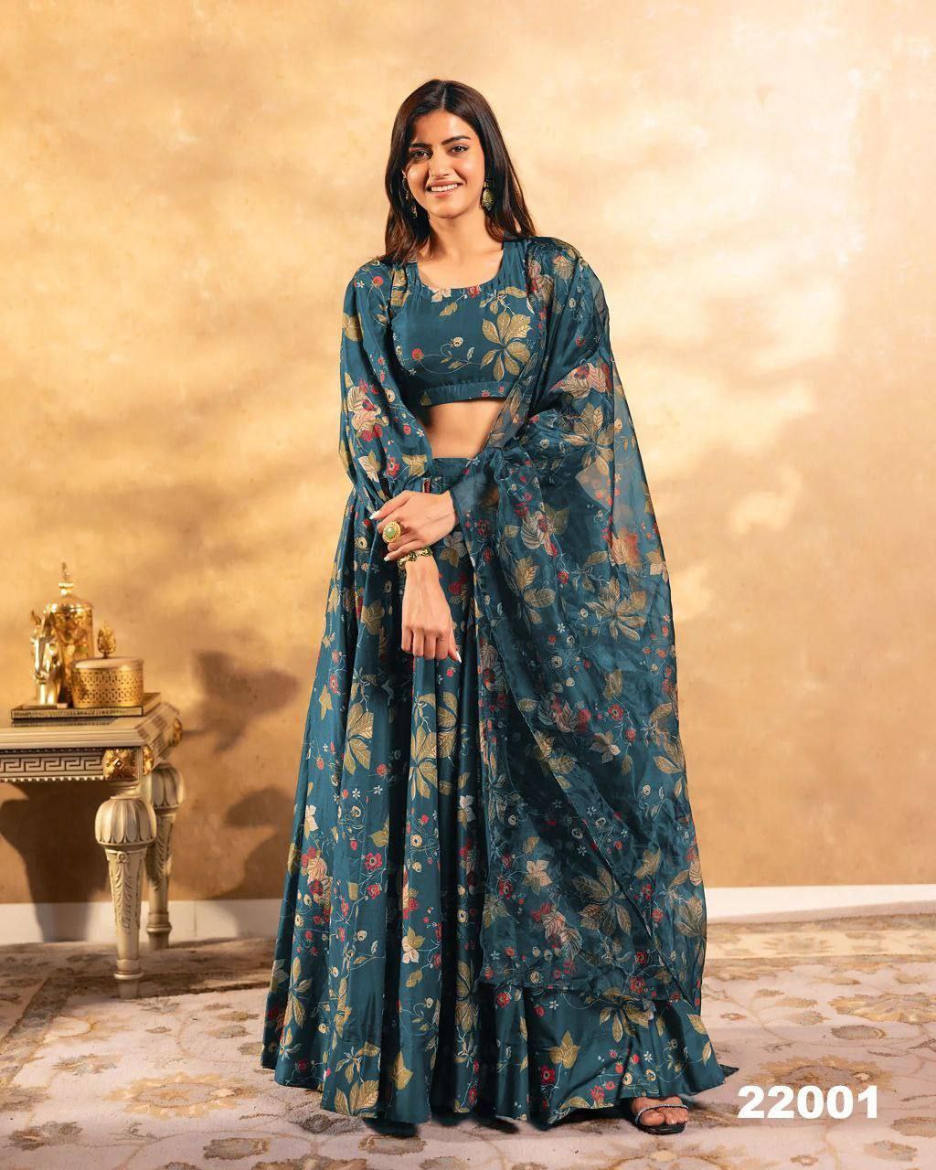 Royal Charm Airtex Chinon Silk Lehenga Set