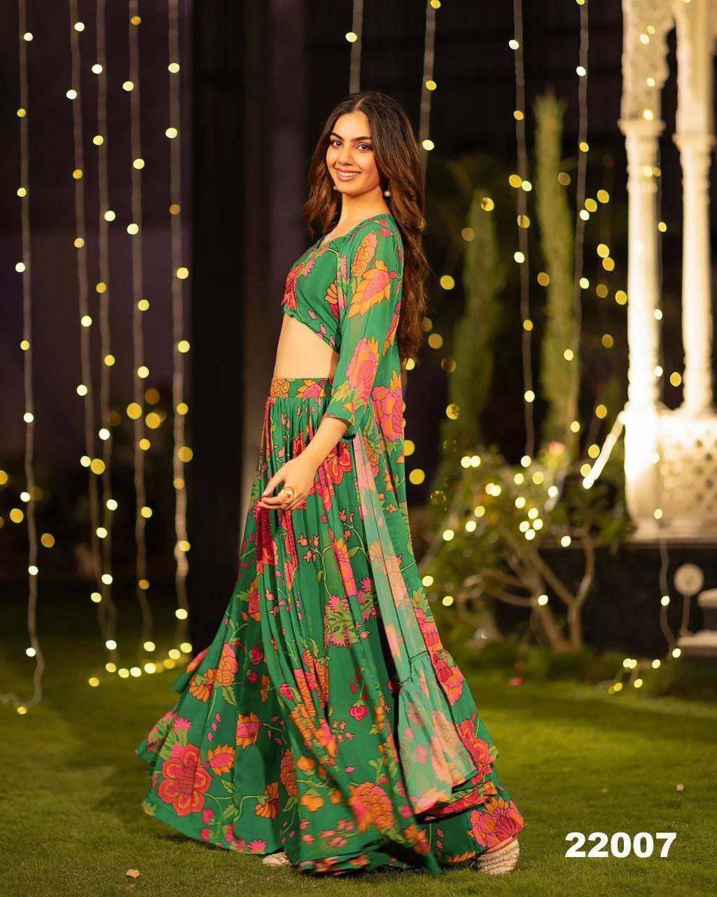 Royal Charm Airtex Chinon Silk Lehenga Set