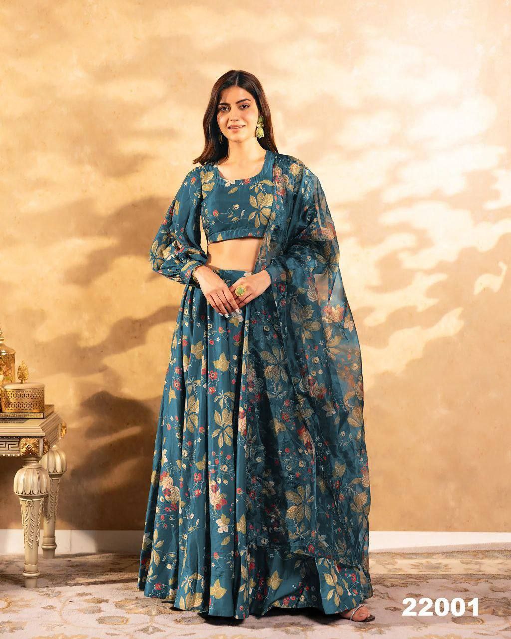 Royal Charm Airtex Chinon Silk Lehenga Set